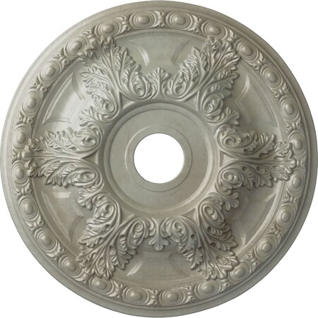 Ekena Millwork Granada Ceiling Medallion (Fits Canopies up to 7 1/8"), 23 3/8"OD x 3 5/8"ID x 2 1/2"P, Flash Gold CM23GAFLS